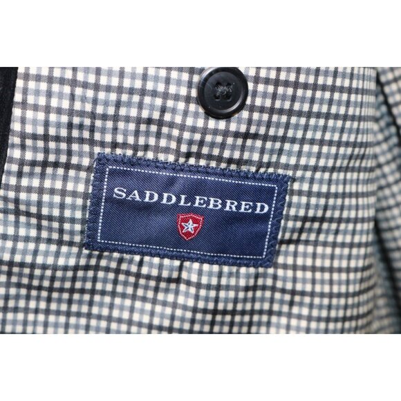 Saddlebred Men's Black Corduroy Blazer-Size 44R-Nice-Two Button-Business - Picture 5 of 16